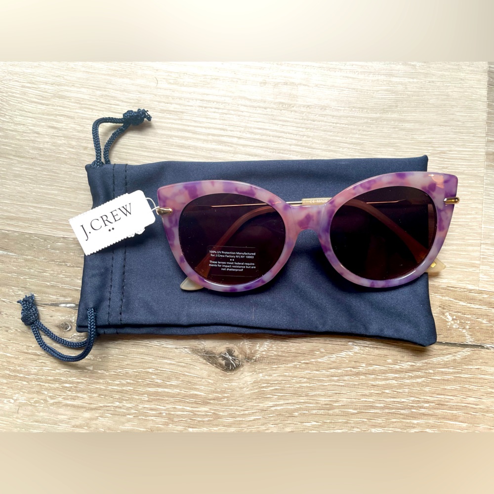 JCrew Sunglasses - Purple Tortoise Shell, Gold details